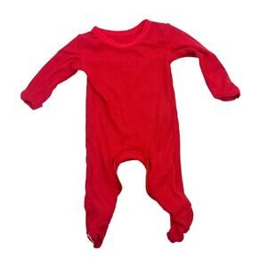 Lemon & Loom Cardinal Red Ribbed Sleeper.